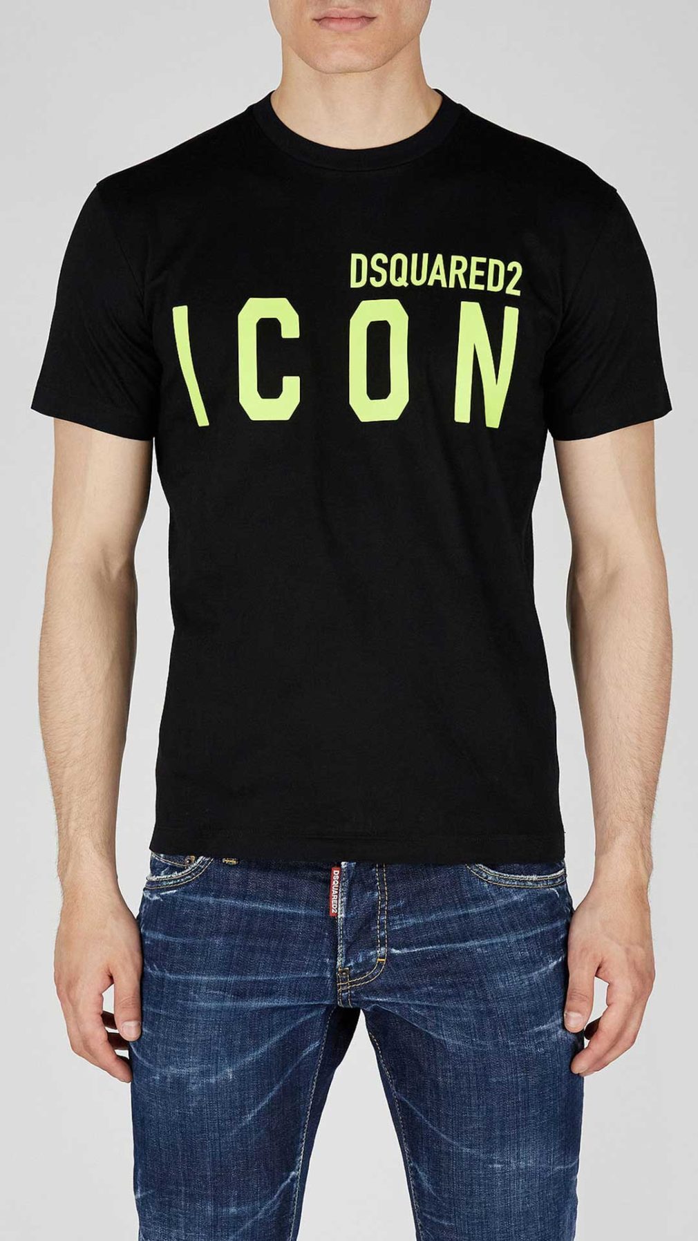 Camiseta Dsquared2 colección Icon logo en fluor