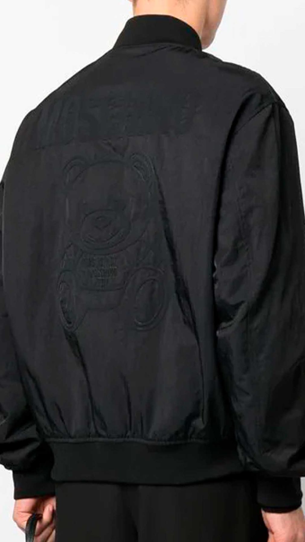 Chaqueta bomber Moschino con logotipo en relieve