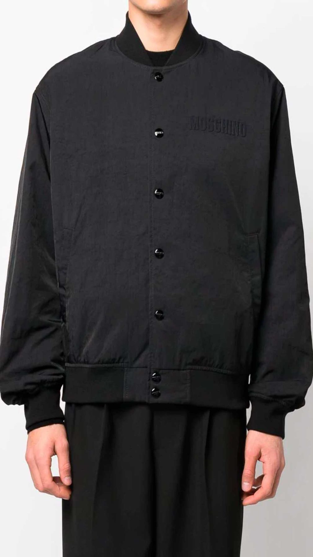 Chaqueta bomber Moschino con logotipo en relieve