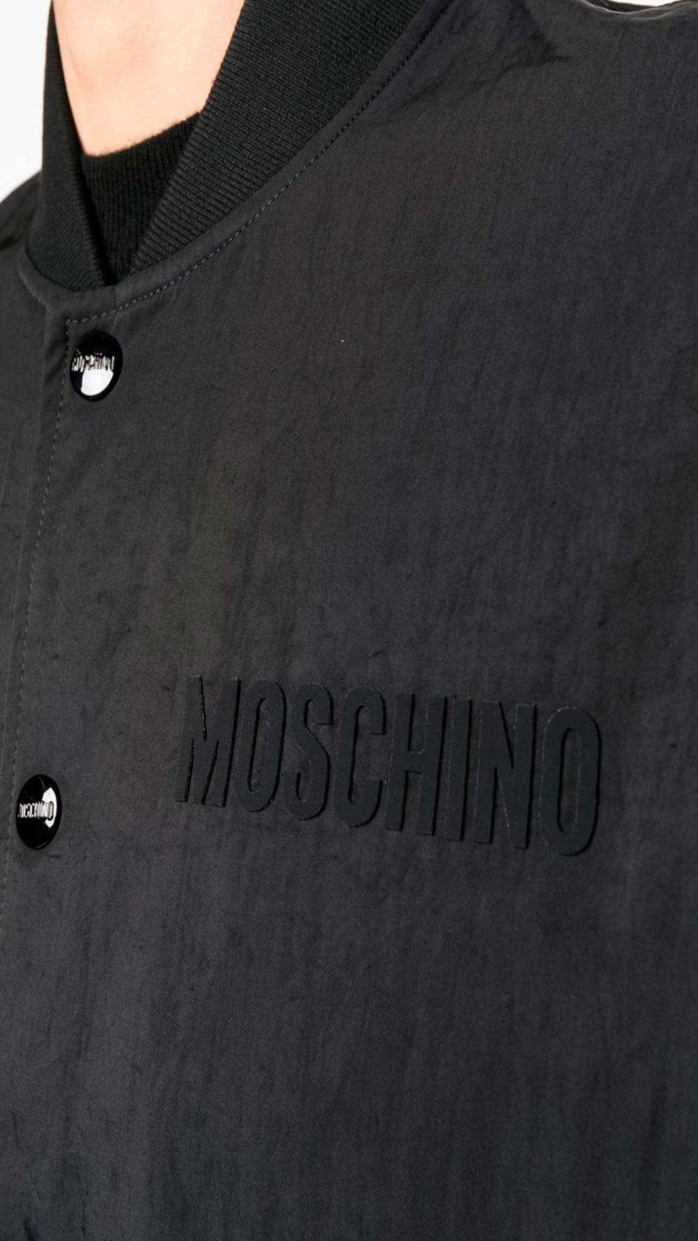 Chaqueta bomber Moschino con logotipo en relieve