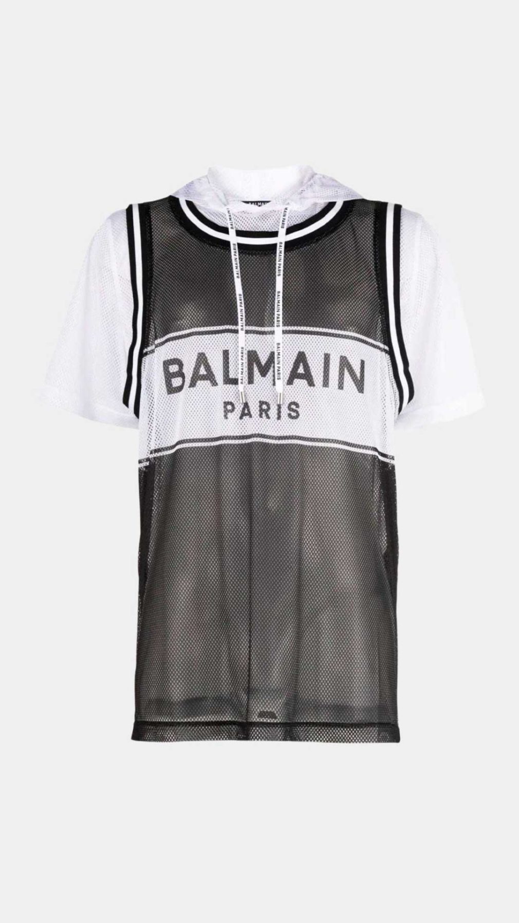 Camiseta Balmain con capucha y logo