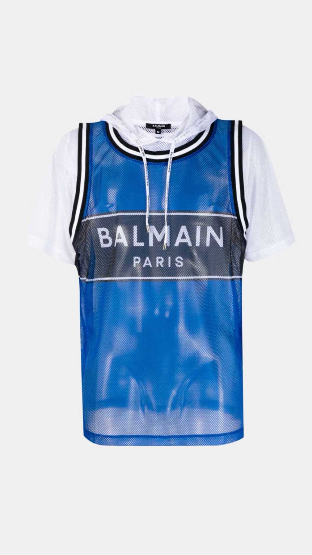 Camiseta Balmain con capucha y logo