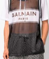 Camiseta Balmain con capucha y logo