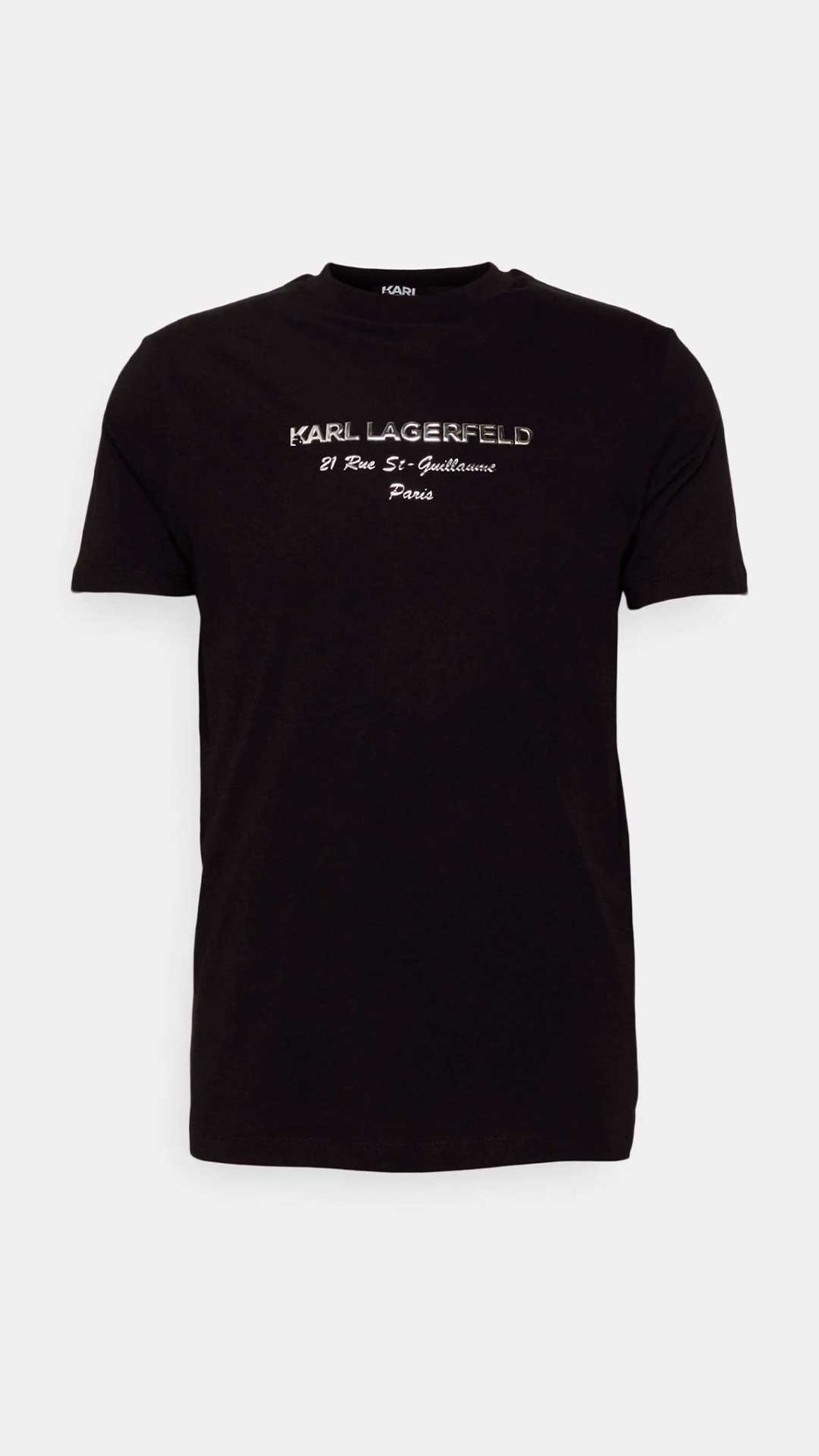 Camiseta Karl Lagerfeld con logotipo en plateado
