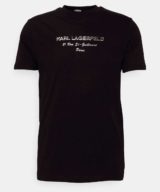 Camiseta Karl Lagerfeld con logotipo en plateado