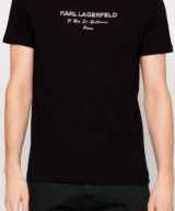 Camiseta Karl Lagerfeld con logotipo en plateado