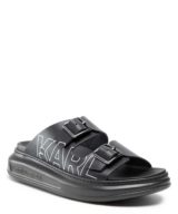 Chancla de piel de Karl Lagerfeld con logotipo