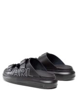 Chancla de piel de Karl Lagerfeld con logotipo