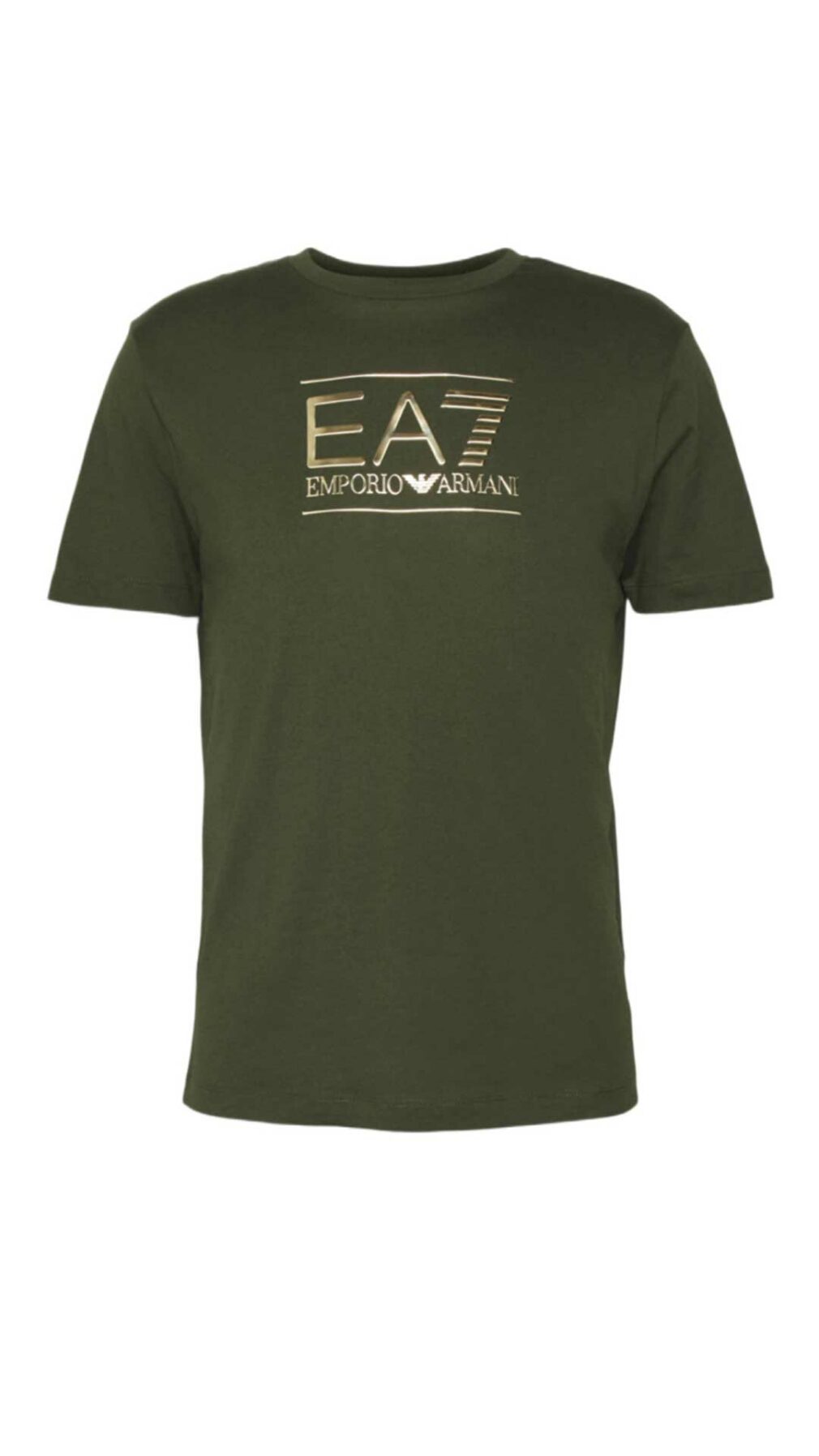 Camiseta con logotipo dorado de EA7 Emporio Armani