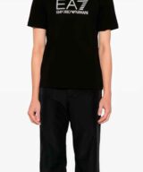 Camiseta con logo plata de EA7 Emporio Armani