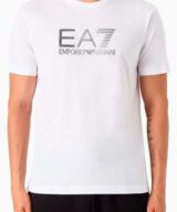 Camiseta con logo en plata de EA7 Emporio Armani