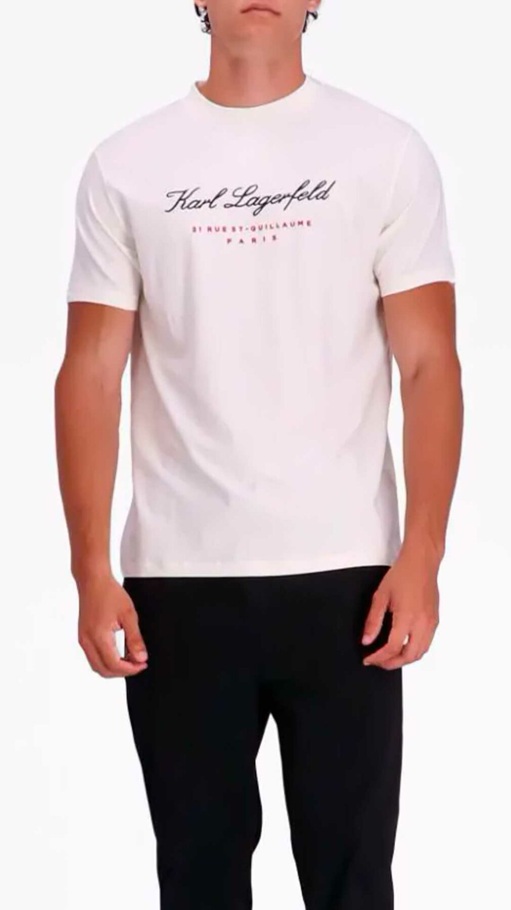 Camiseta color blanco roto de Karl Lagerfeld