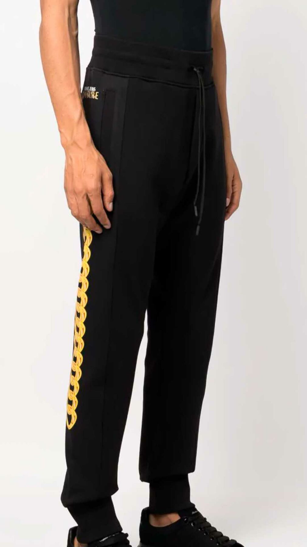 Pantalón de chándal con estampada de cadena de Versace Jeans Couture