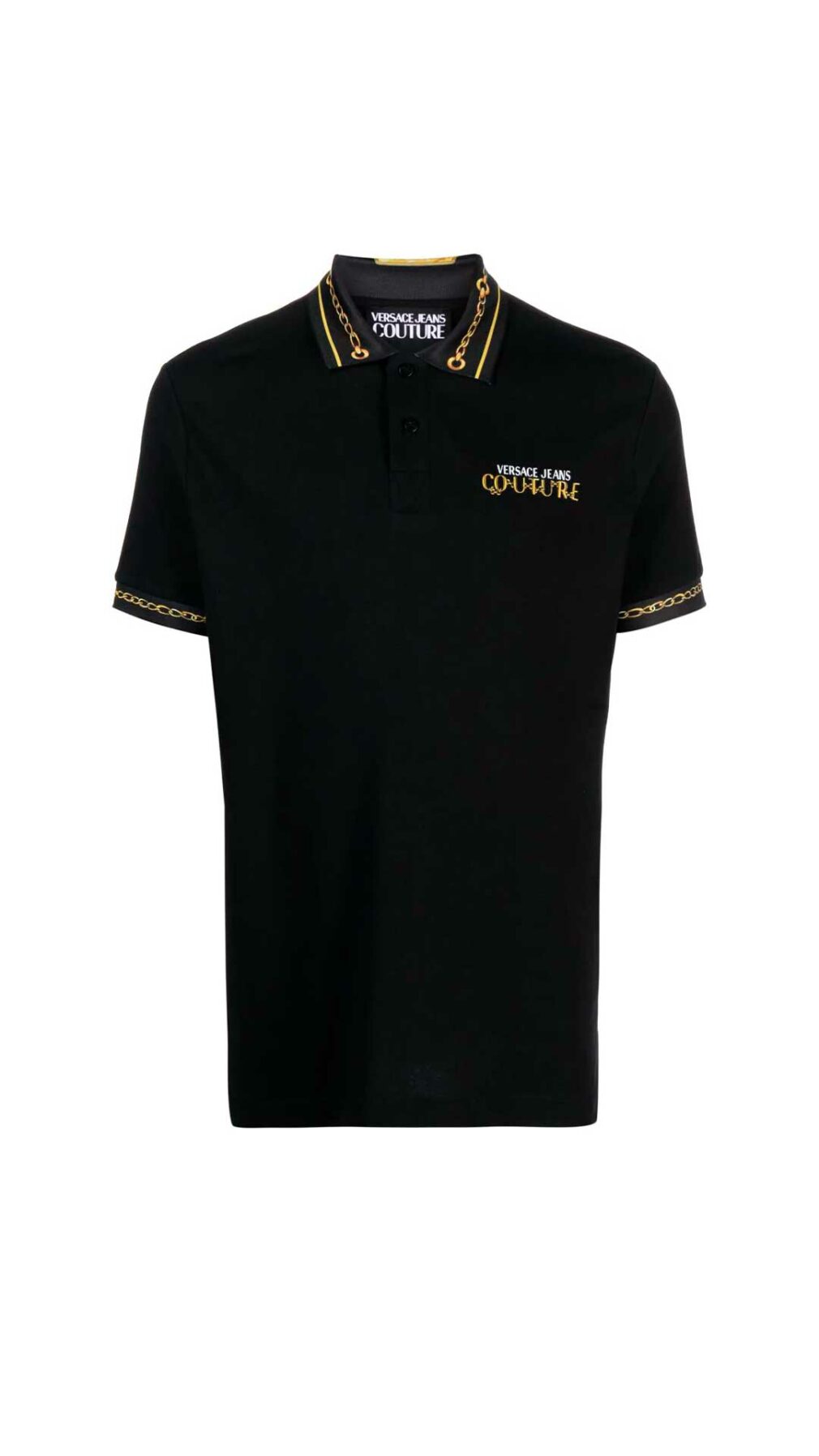 Polo con estampado de cadenas de Versace Jeans Couture