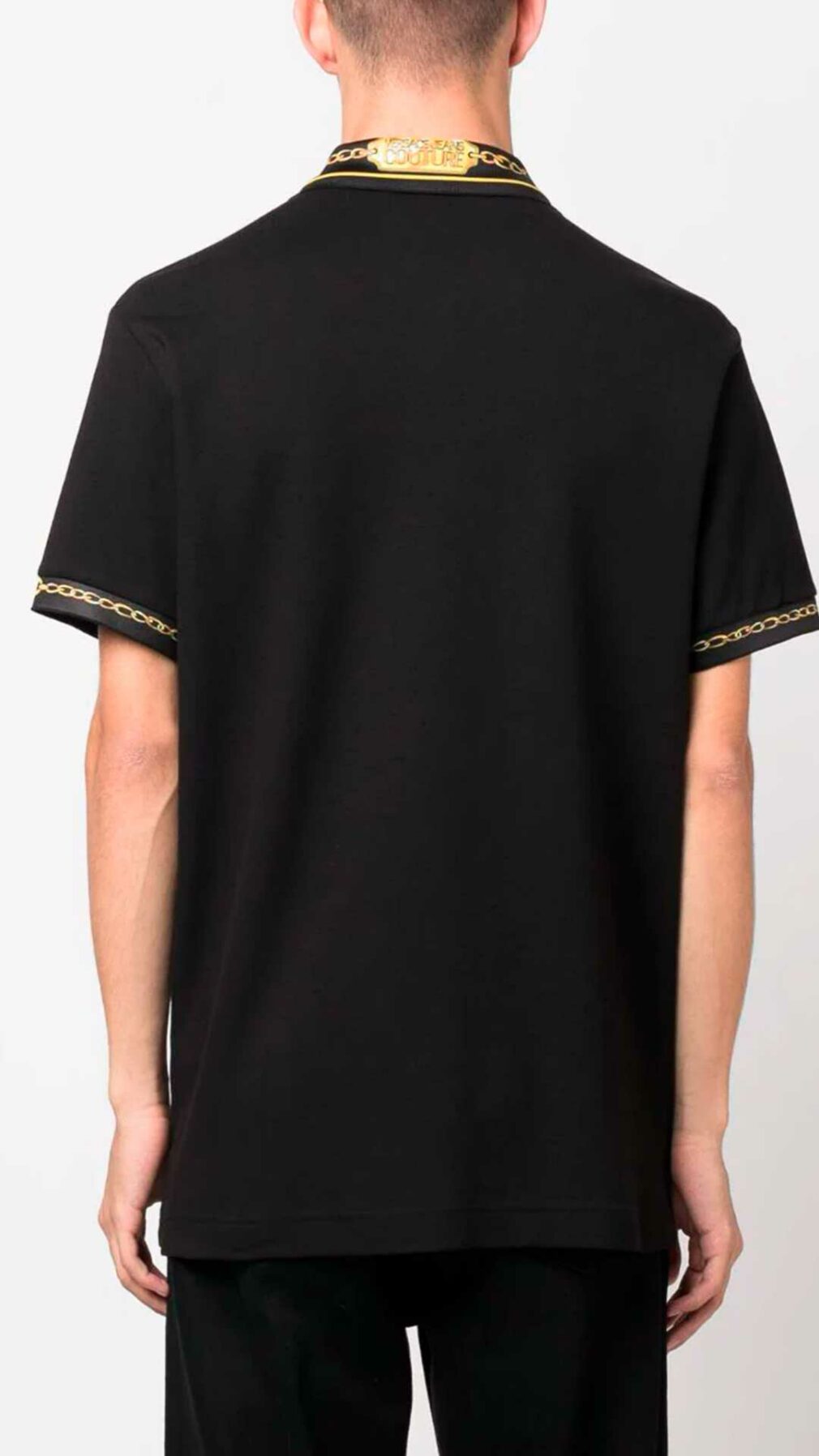 Polo con estampado de cadenas de Versace Jeans Couture