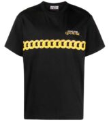 Camiseta con estampado de cadena de Versace Jeans Couture