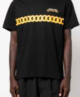 Camiseta con estampado de cadena de Versace Jeans Couture