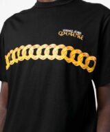Camiseta con estampado de cadena de Versace Jeans Couture