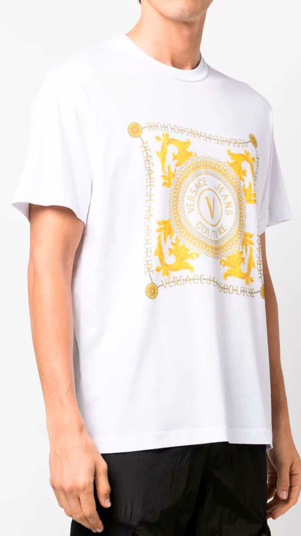 Camiseta con estampado Barroco de Versace Jeans Couture