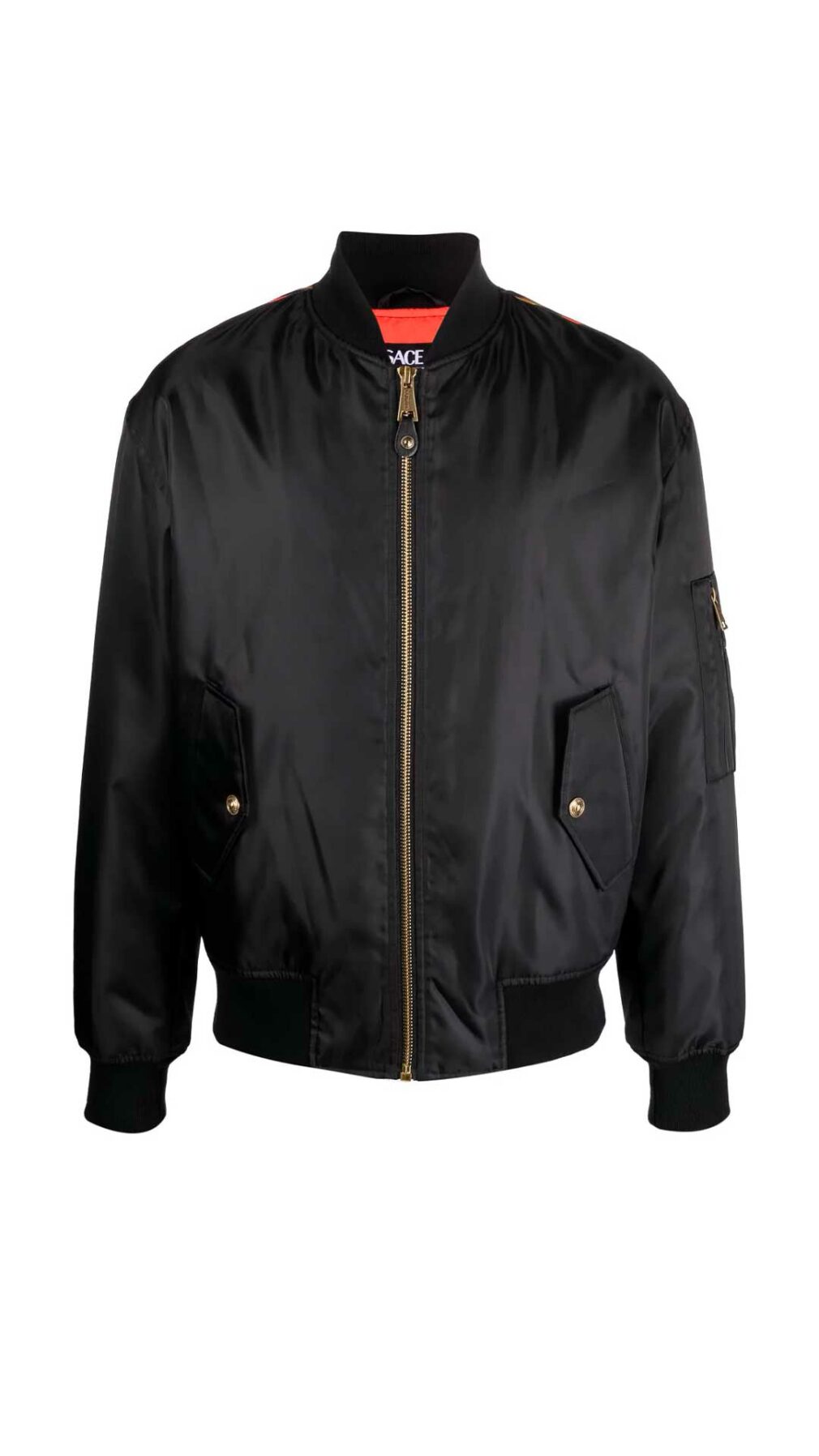 Chaqueta bomber con logotipo y estampado de Versace Jeans Couture