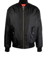 Chaqueta bomber con logotipo y estampado de Versace Jeans Couture