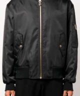 Chaqueta bomber con logotipo y estampado de Versace Jeans Couture