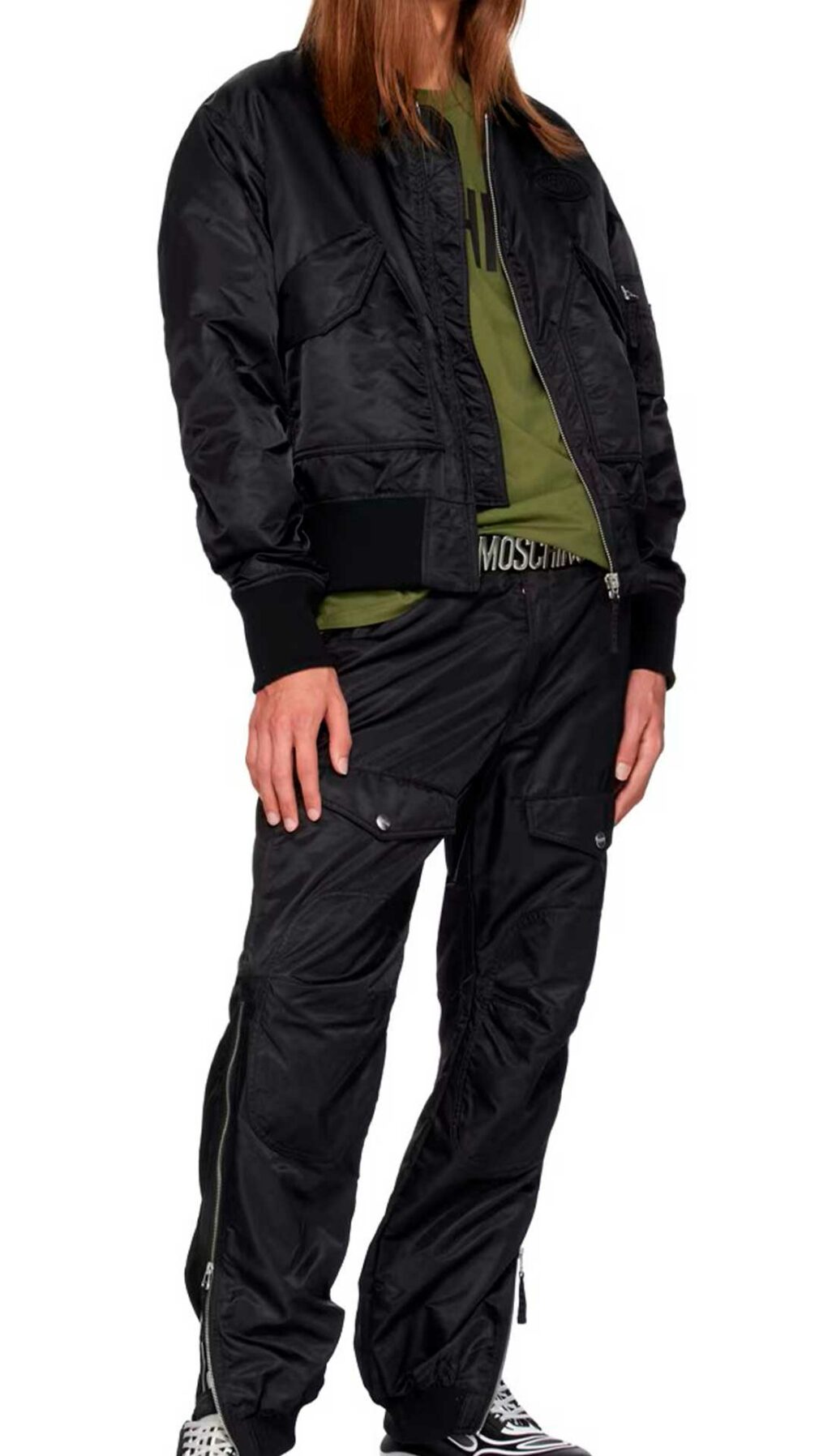 Pantalón cargo con cremallera de Moschino