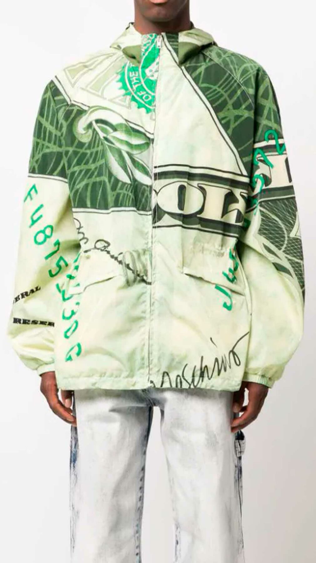 Chaqueta ligera con estampado de Moschino