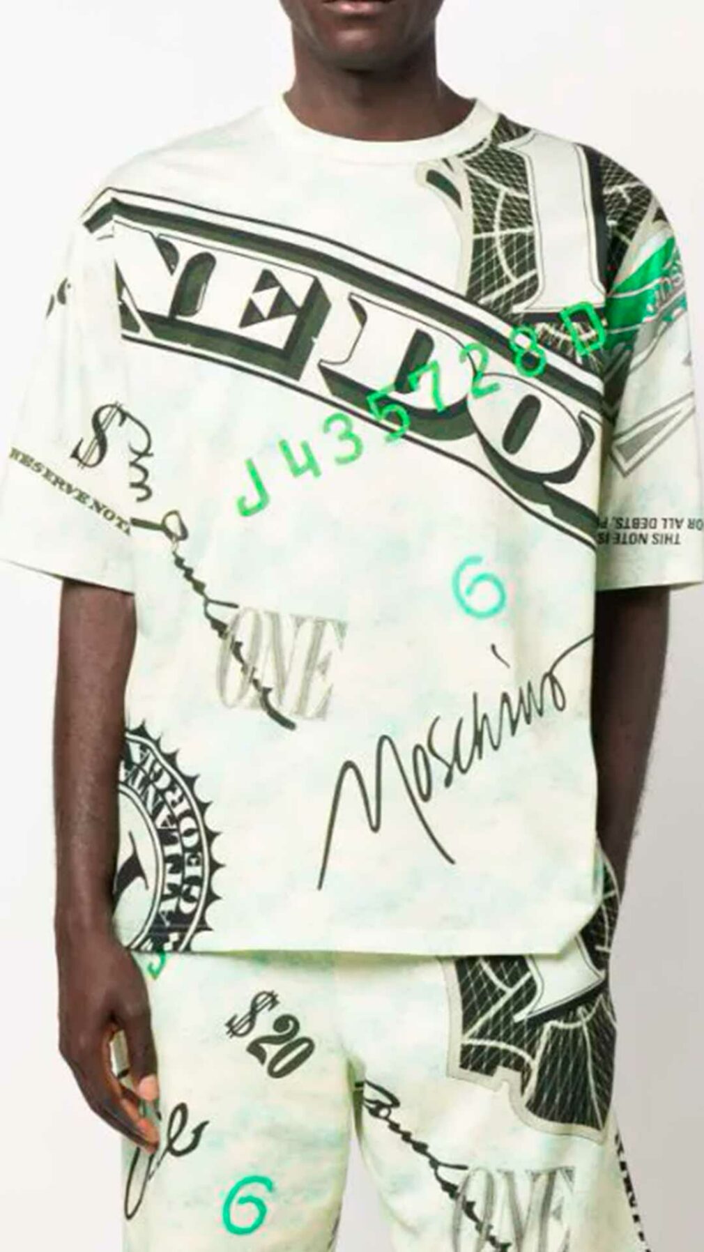 Camiseta con estampado gráfico de Moschino