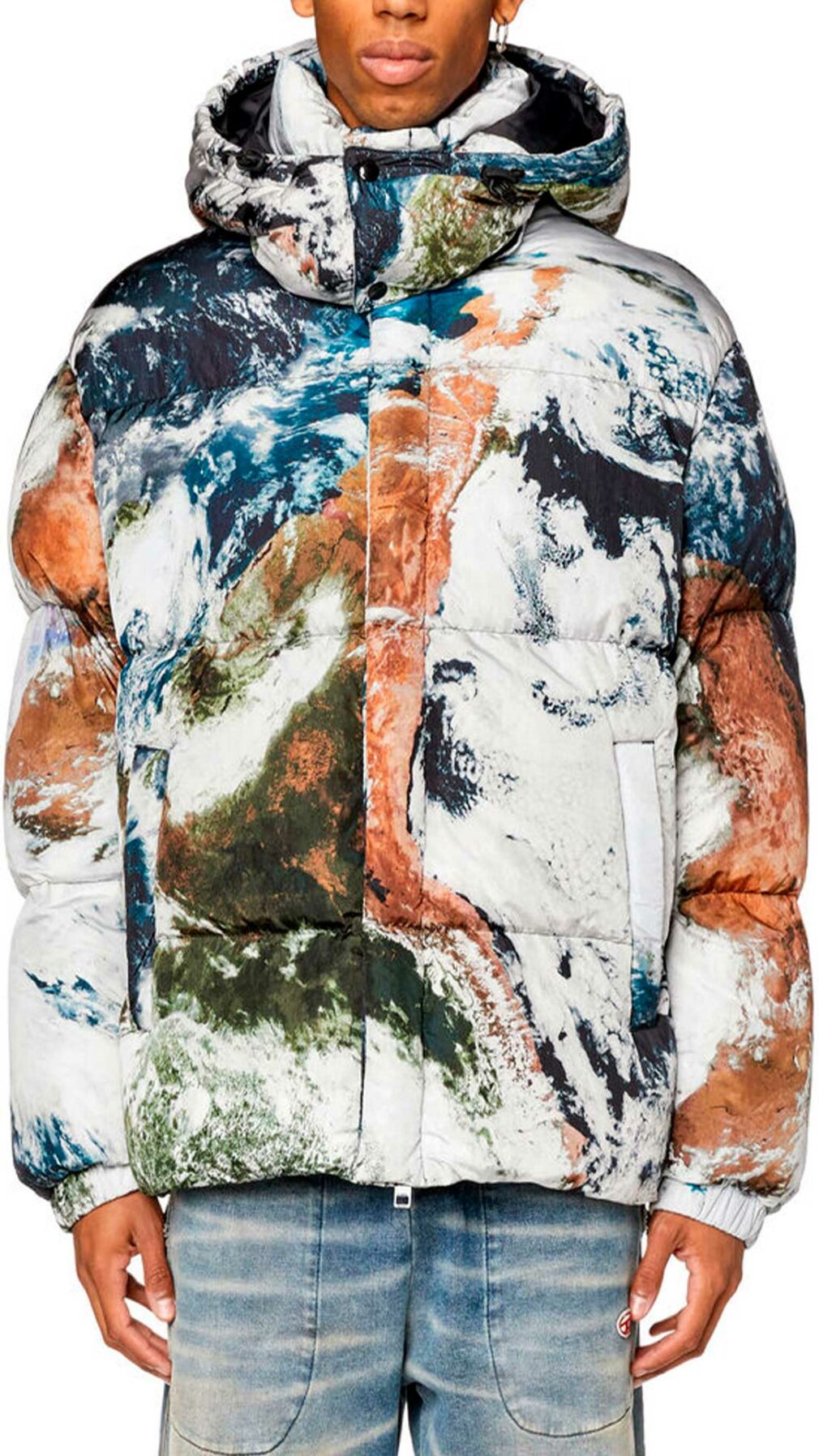 Chaqueta acolchada con estampado Planet de Diesel