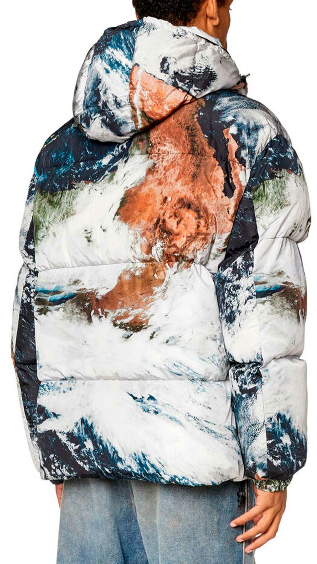 Chaqueta acolchada con estampado Planet de Diesel