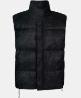 Chaleco acolchado con logo Moschino