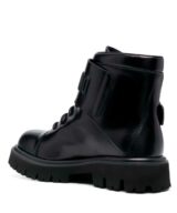 Botas de piel con logo en relieve de Moschino