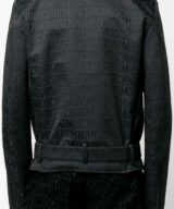 Chaqueta biker con logo en relieve Moschino