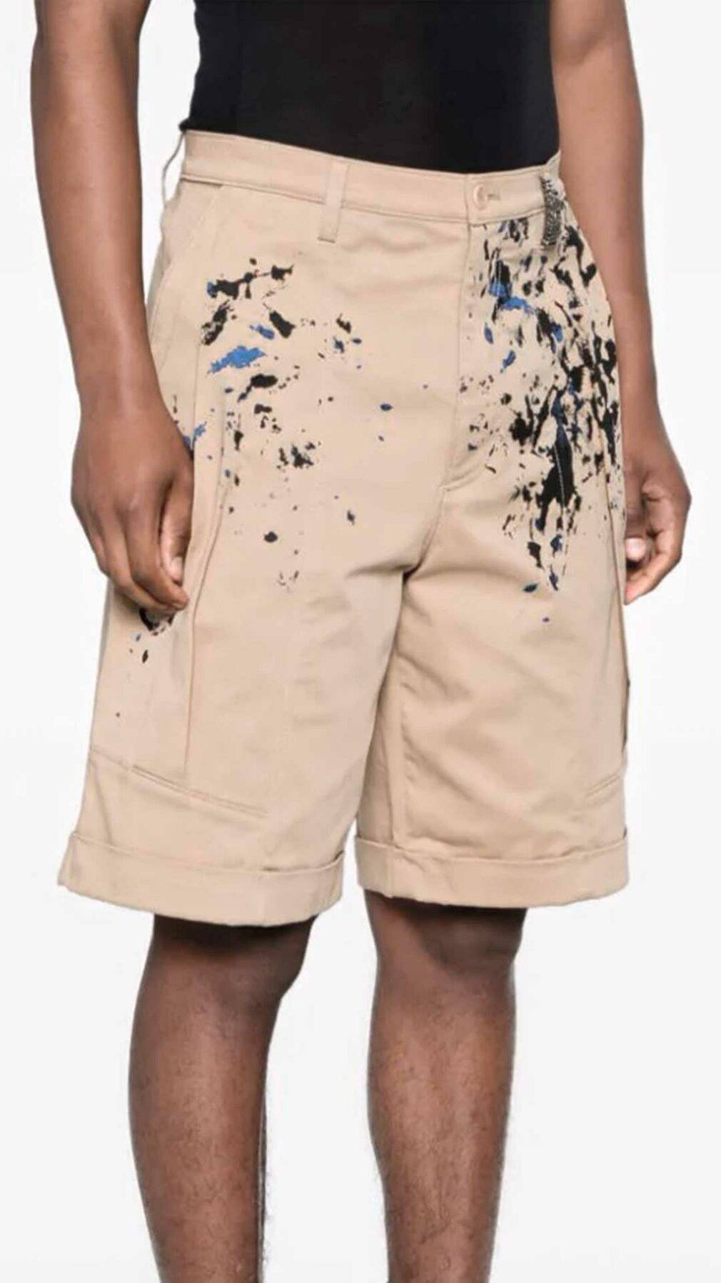 Bermudas Moschino con estampado de manchas de pintura