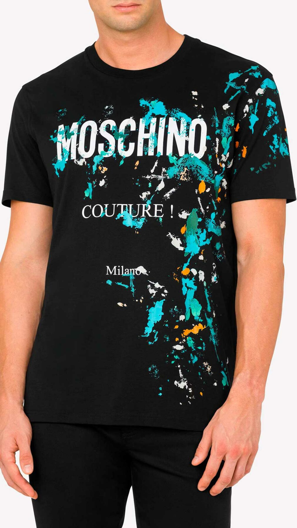 Camiseta Moschino con estampado manchas de  pintura