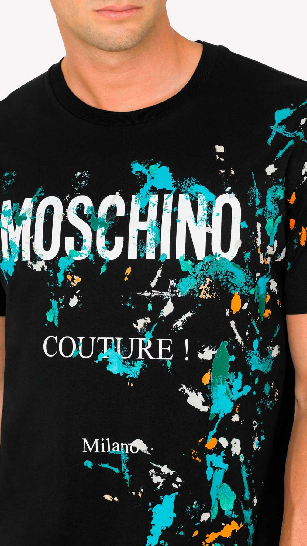 Camiseta Moschino con estampado manchas de  pintura