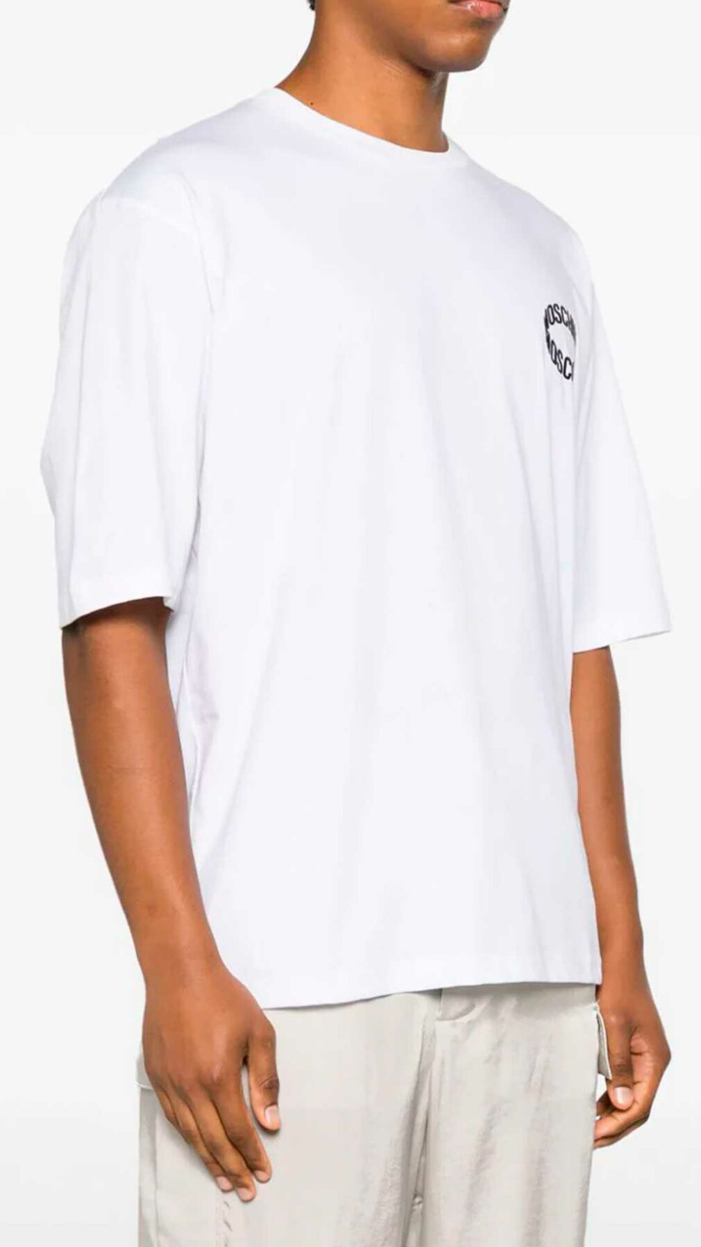 Camiseta Moschino holgada con logotipo en relieve