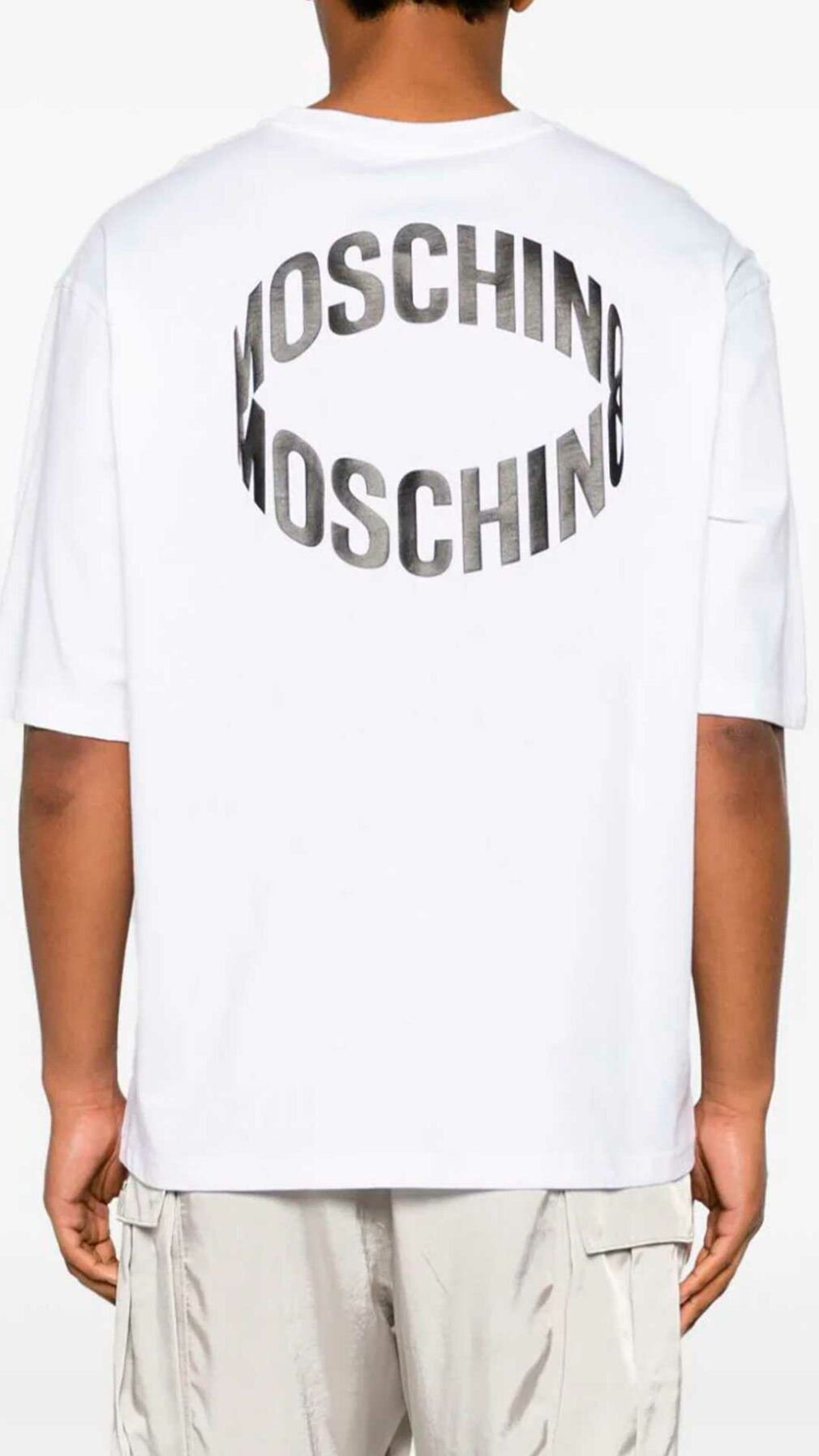 Camiseta Moschino holgada con logotipo en relieve