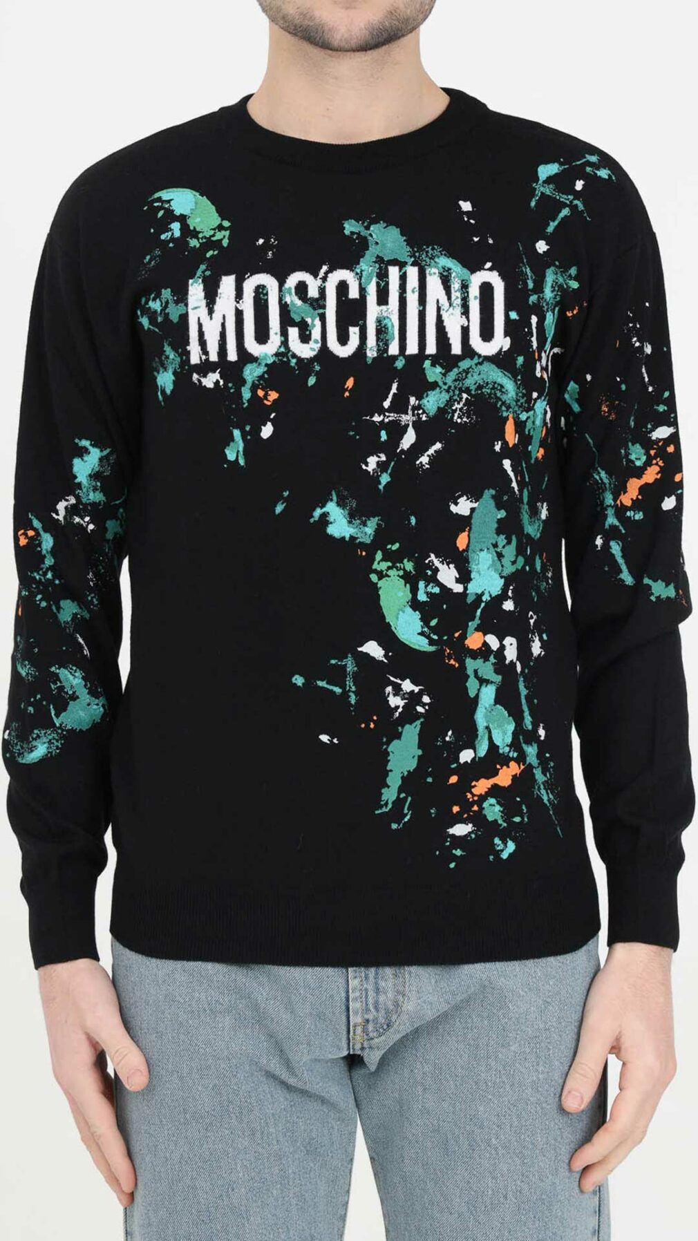 Jersey Moschino con manchas efecto pintura