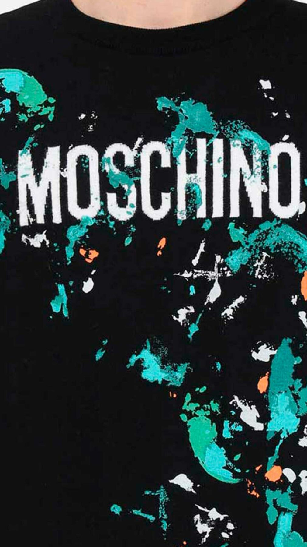 Jersey Moschino con manchas efecto pintura