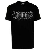 Camiseta Dsquared2 con logotipo y cristal negro