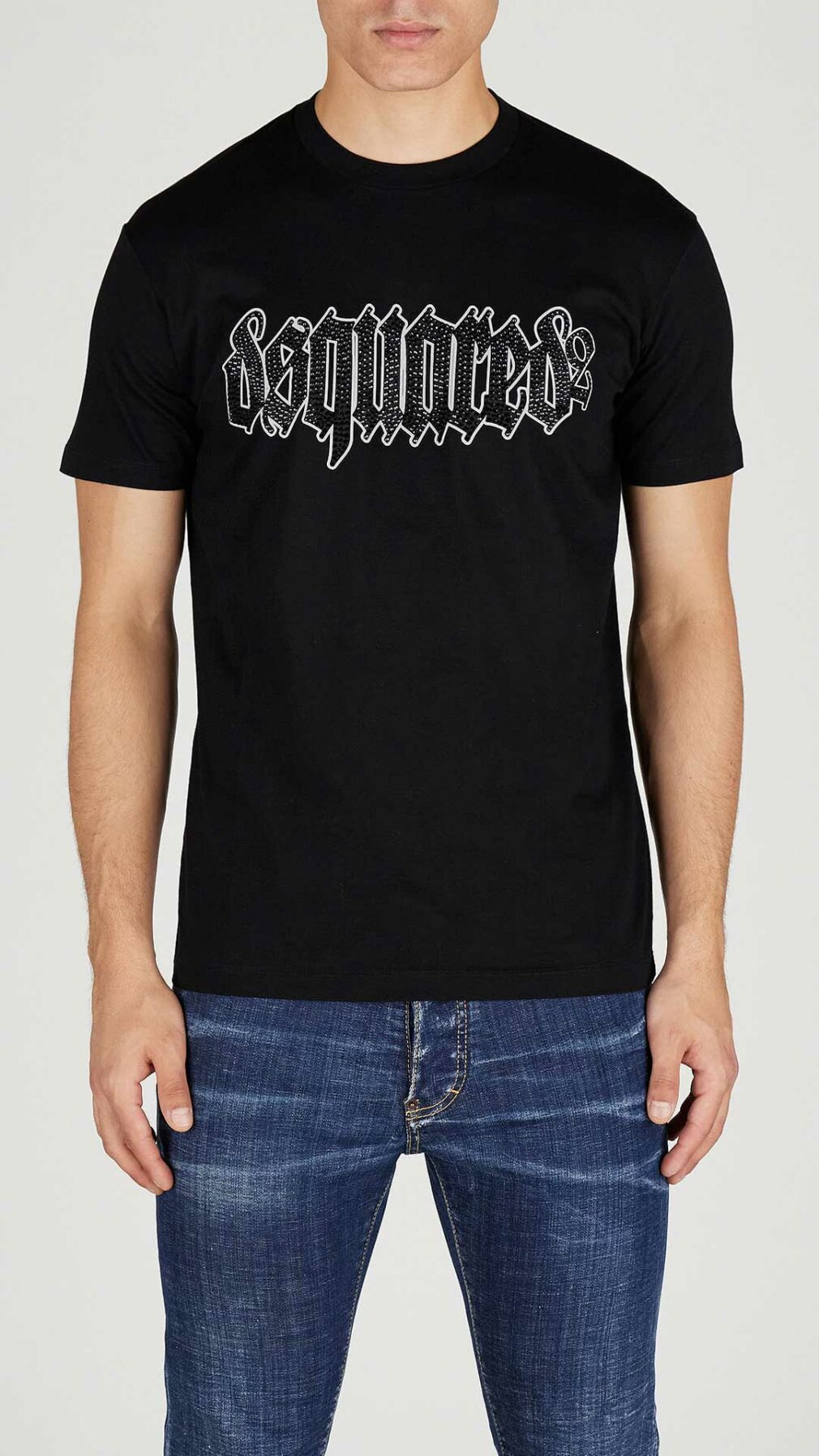 Camiseta Dsquared2 con logotipo y cristal negro