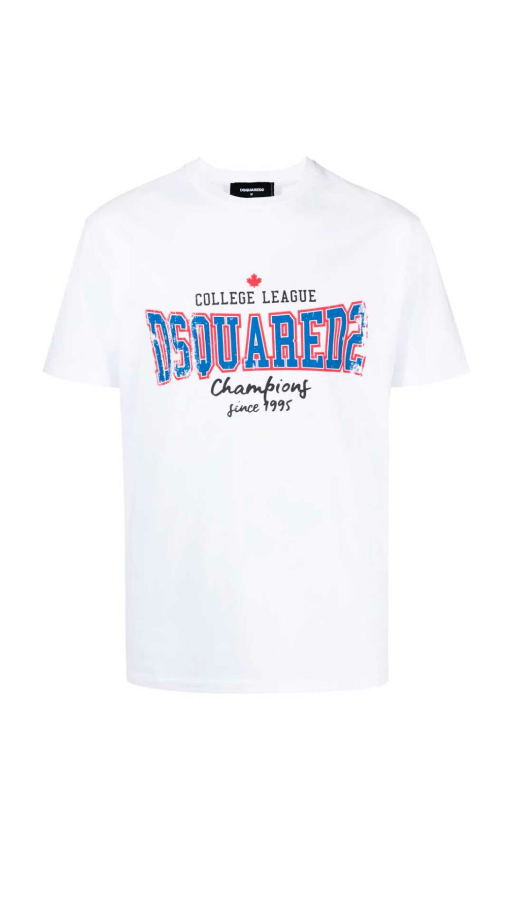 Camiseta Dsquared2 con logo estampado efecto desgastado