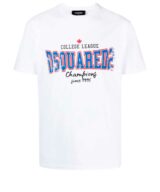 Camiseta Dsquared2 con logo estampado efecto desgastado