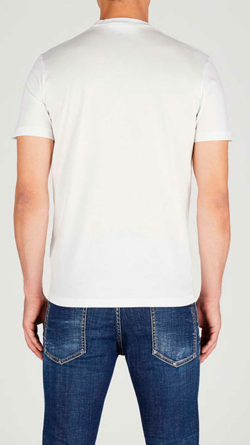 Camiseta Dsquared2 con logo estampado efecto desgastado