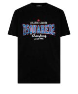 Camiseta Dsquared2 con logo estampado efecto desgastado
