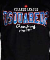 Camiseta Dsquared2 con logo estampado efecto desgastado