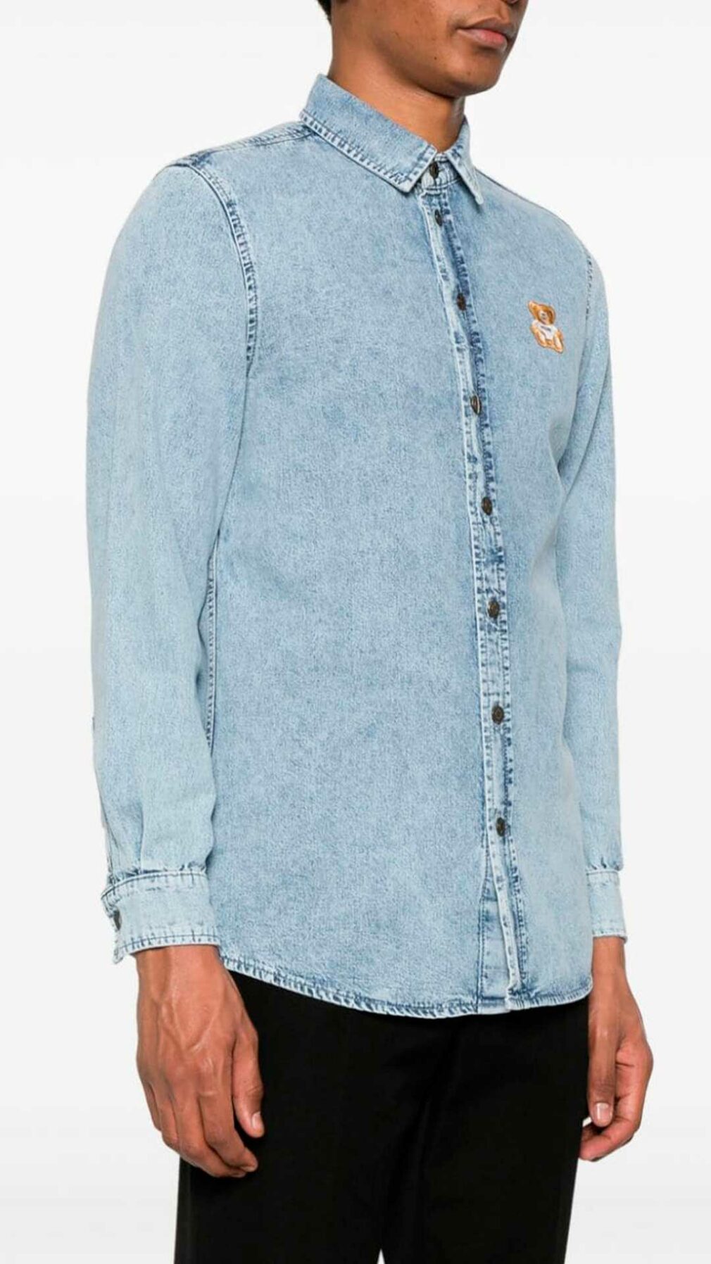 Camisa denim con motivo Teddy Bear