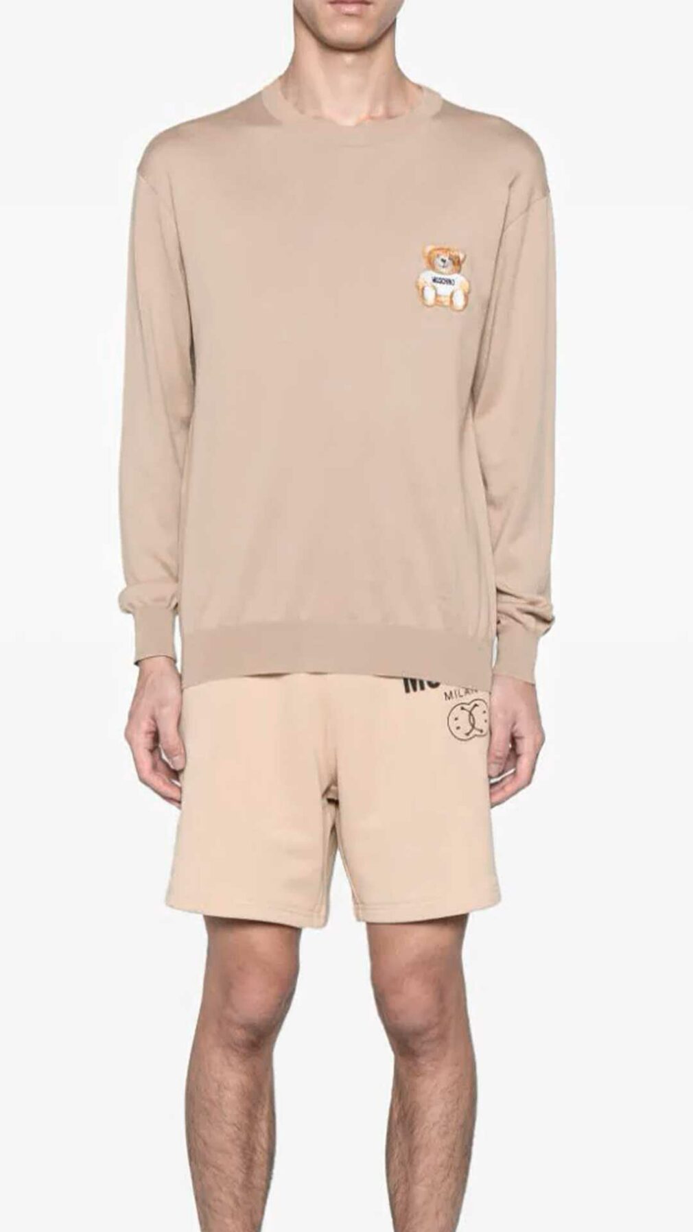 Jersey Moschino de punto con parche Teddy Bear